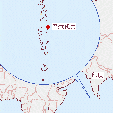 马尔代夫国土面积示意图